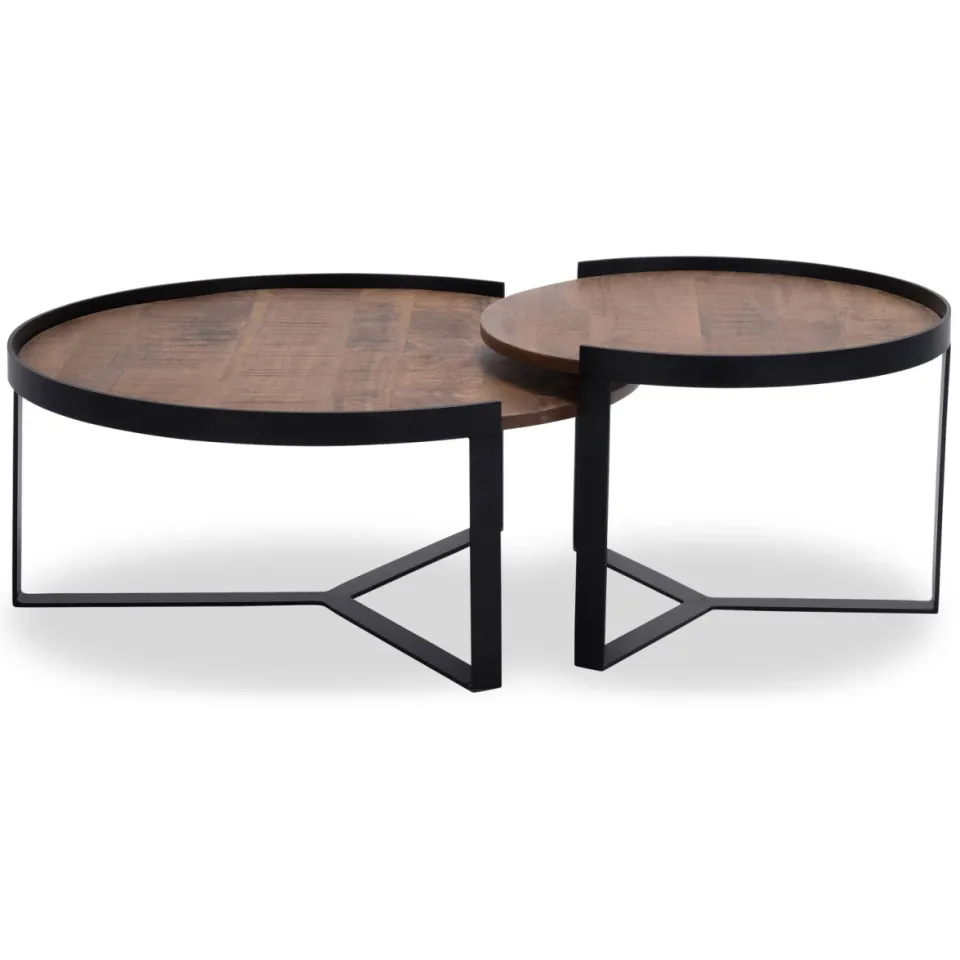 Wehkamp Home salontafel Hugo (set van 2) naturel, foto 3