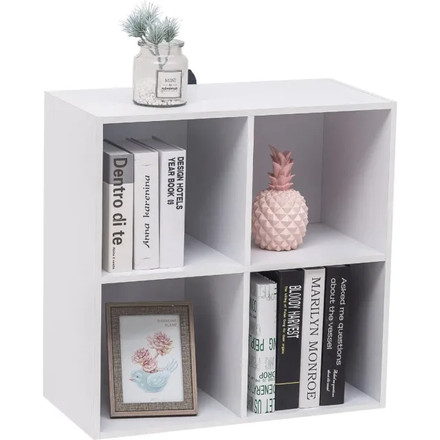 Bolt Edge Boekenkast - 4 vakken - Wit - Hout - MDF