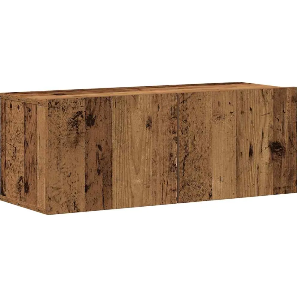 vidaXL 8-delig Tv-meubelset wandmontage bewerkt hout oud houtkleurig bruin, foto 3