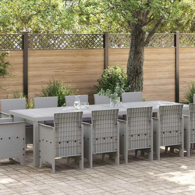 vidaXL Tuin Eetset met kussen Lichtgrijs en Antraciet, foto 2