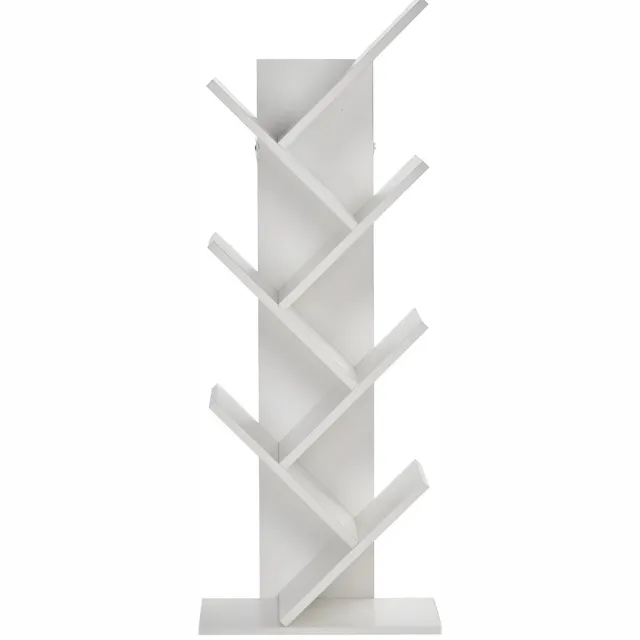 Happiq Retro Boekenkast 5-Laags - Boomvormige Staande Boekenplank White