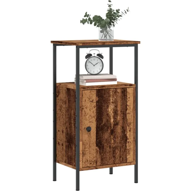 vidaXL Nachtkastjes 2 st 41x31x80 cm bewerkt hout oud houtkleurig Bruin