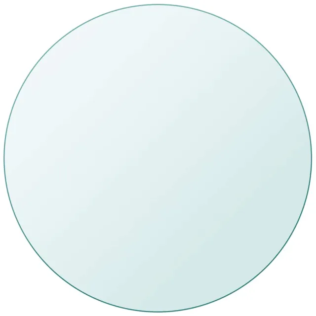 vidaXL Tafelblad van gehard glas 300 mm rond transparent
