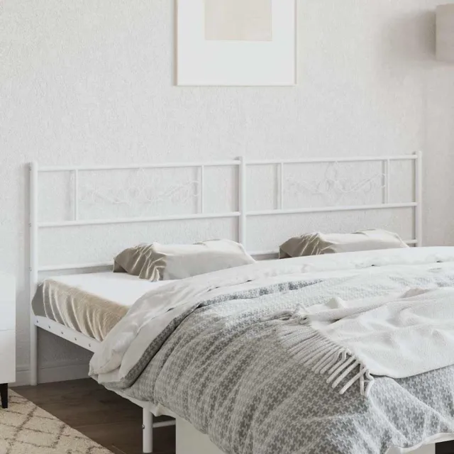 vidaXL Vervangend hoofdbord 200 cm metaal wit