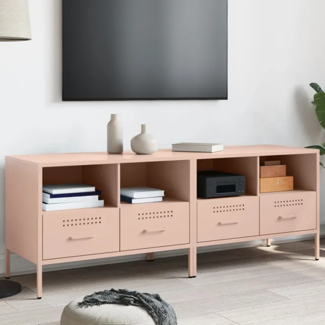 vidaXL Tv-meubelen 2 st 68x39x50,5 cm staal roze, foto 2