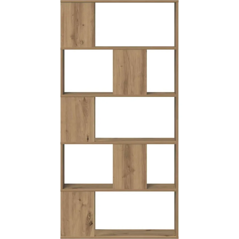 vidaXL Boekenkast 5-laags 80,5x23,5x162,5 cm hout artisanaal eiken, foto 3
