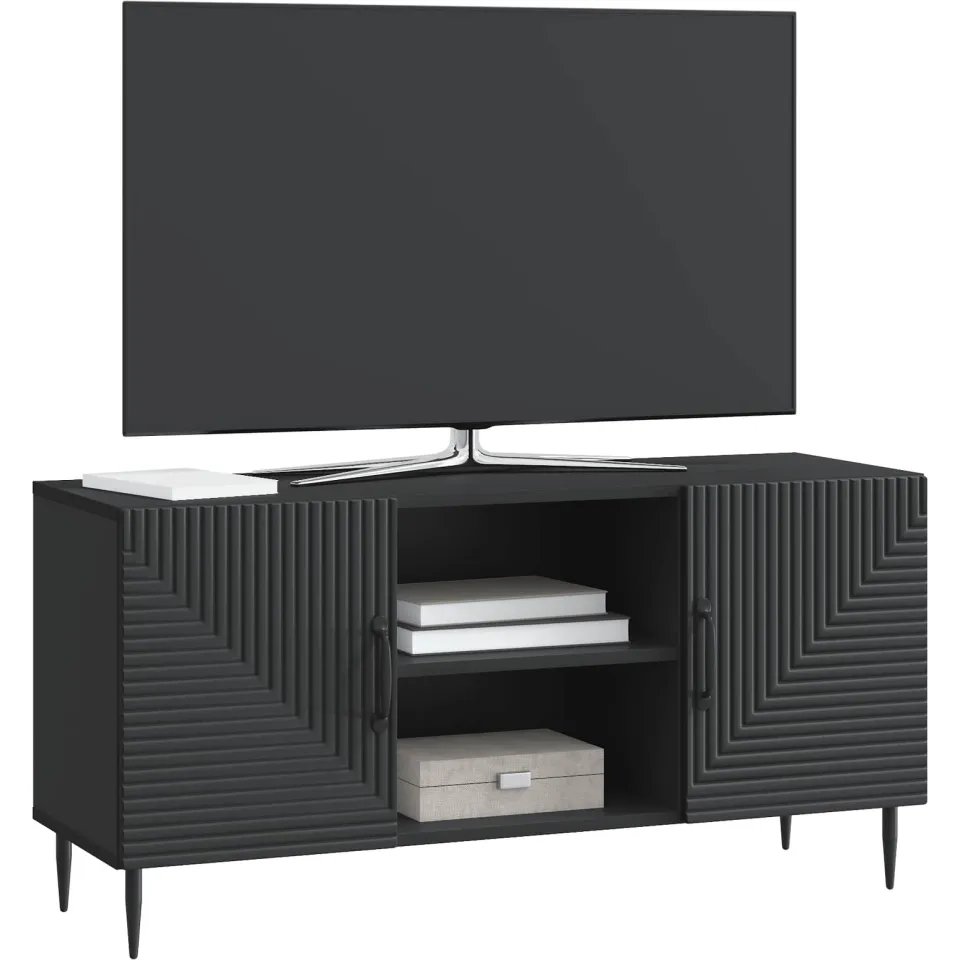 vidaXL TV-kast Zwart 102 x 34,5 x 50 cm Bewerkt hout, foto 3