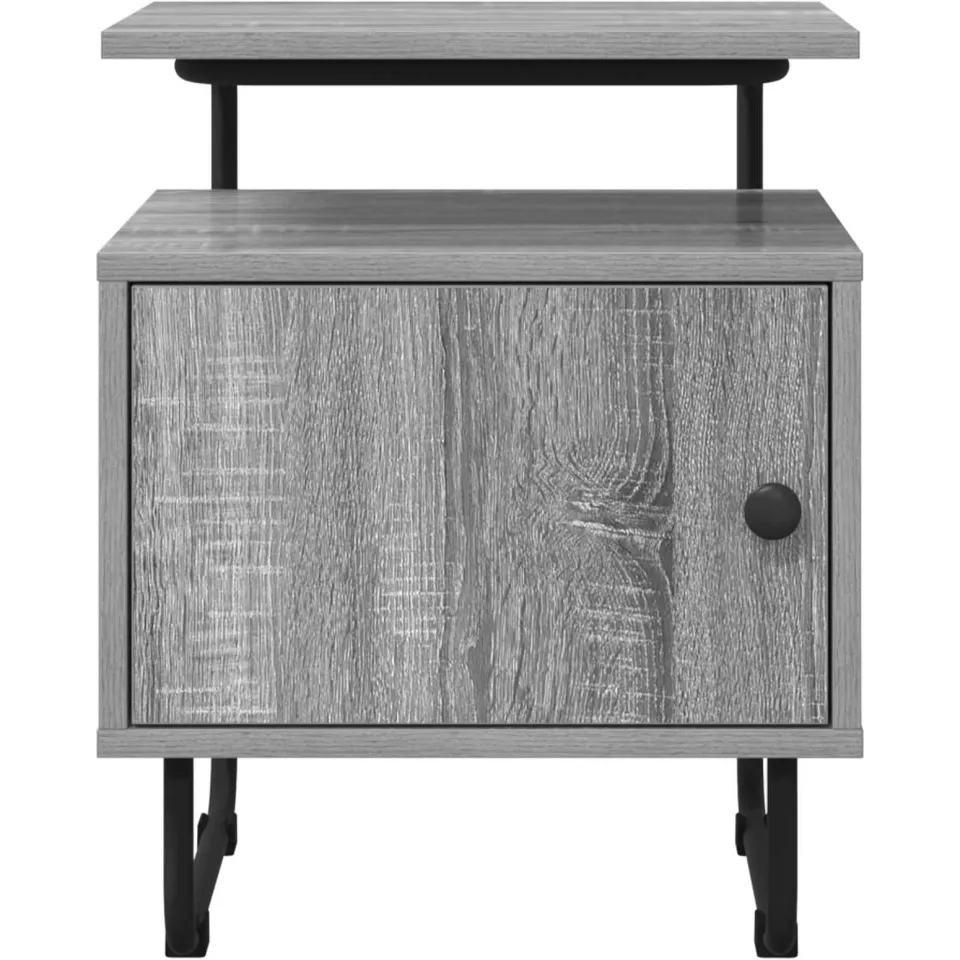 vidaXL Nachtkastje Grijs Sonoma 40 x 36,5 x 50 cm Bewerkt hout, foto 4