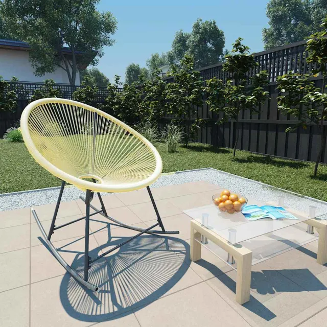 vidaXL Tuinstoel Acapulco poly rattan beige Bruin