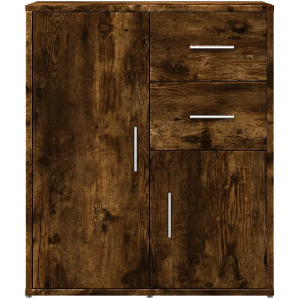 vidaXL Dressoir 60x31x70 cm bewerkt hout gerookt eikenkleurig, foto 4