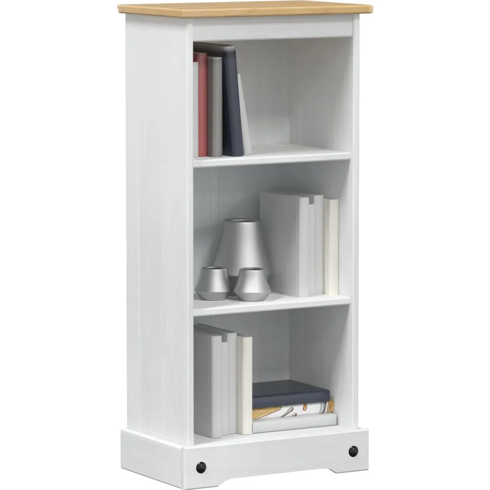 vidaXL Boekenkast 46 x 29 x 100 cm Massief grenenhout Wit