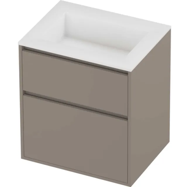 Proline Aristo Badmeubelset Polystone Elegant 60x46x67 cm Mat White Clay Beige