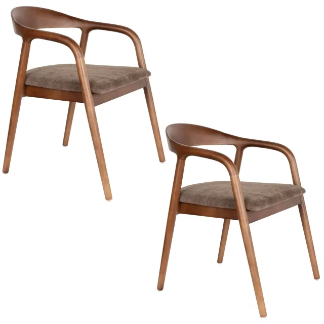 Housecraft Living Melody eetkamerstoel met armleuningen bruin