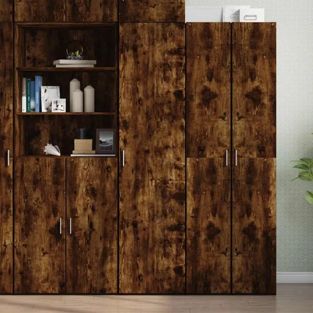 vidaXL Hoge kast 45x42,5x185 cm bewerkt hout gerookt eikenkleurig, foto 2