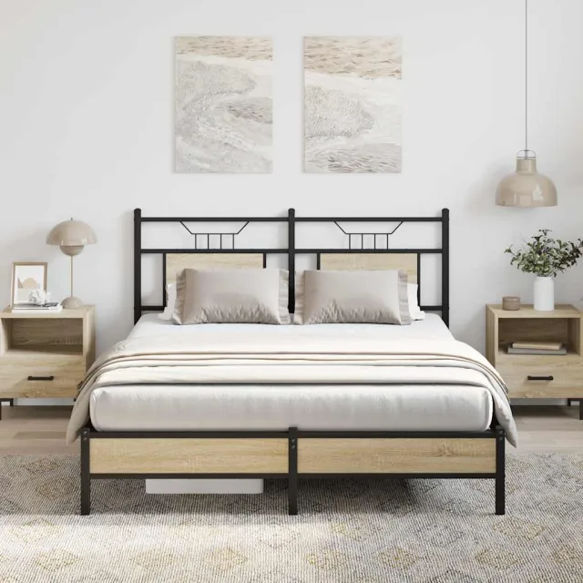 vidaXL Bedframe zonder matras hout sonoma eikenkleurig 137x190 cm