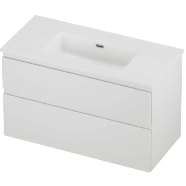 Proline Tribute Badmeubelset Porselein Elegant Zonder Kraangat 100x46x62 cm Mat White Mat Wit