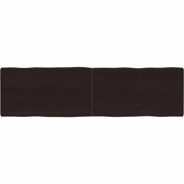 vidaXL Tafelblad natuurlijke rand 180x50x(2-6)cm eikenhout donkerbruin