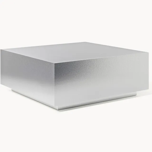 Westwing Collection Salontafel Lesley met metaallook Zilverkleurig