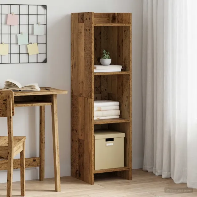 vidaXL Boekenkast Oud hout 30 x 30 x 111 cm Bewerkt hout bruin, foto 2