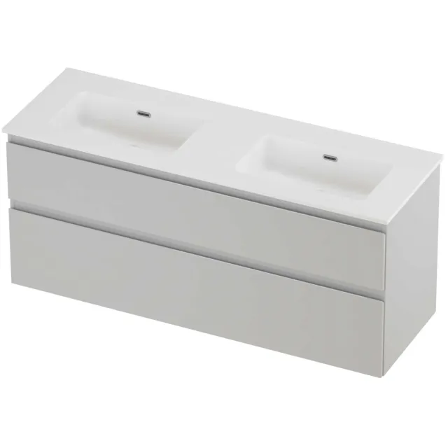 Proline Tribute Badmeubelset Porselein Elegant 140x46x62 cm Mat White Glans Wit