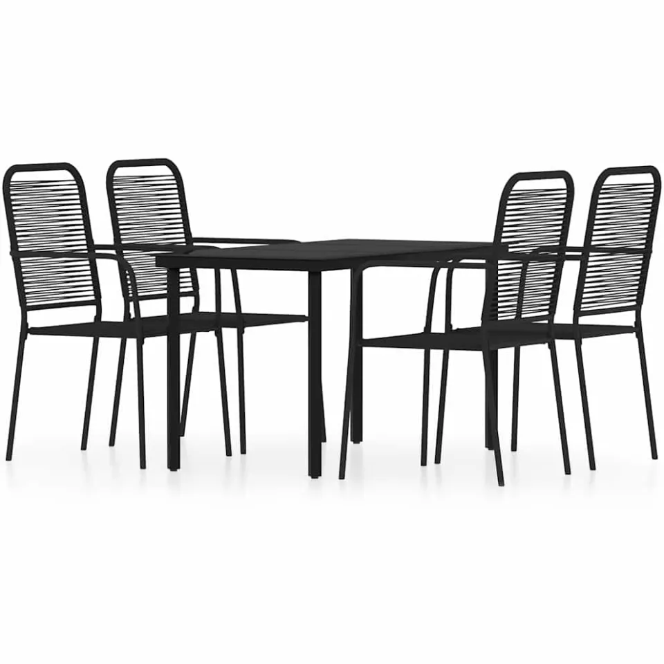 vidaXL 5-delige Tuinset zwart, foto 3