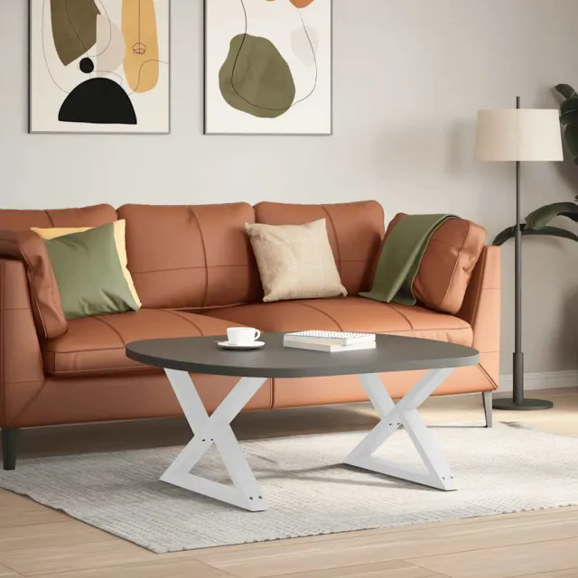 vidaXL Salontafelpoten 2 st 70x(42-43,3) cm staal wit