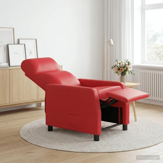 vidaXL Relaxfauteuil Rood Kunstleer