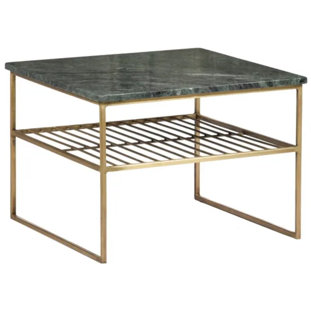 Livingfurn Bijzettafel Mason Marmer Zwart/Zwart Set van 2