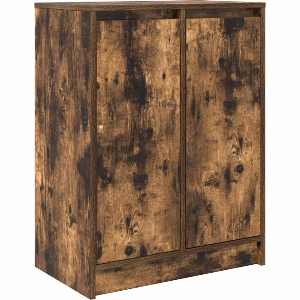 vidaXL Dressoir 57x34x76 cm bewerkt hout gerookt eikenkleurig Bruin