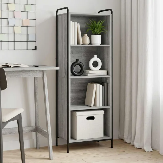 vidaXL Boekenkast 55,5 x 33 x 174 cm Bewerkt hout Grijs Sonoma, foto 2