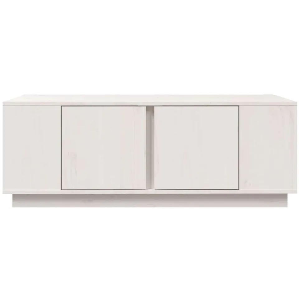 vidaXL Salontafel 110x50x40 cm massief grenenhout wit, foto 3