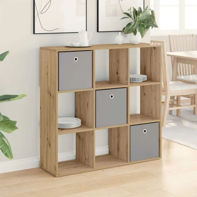 vidaXL Dressoir Artisan Eiken 102 x 31 x 99,5 cm Bruin