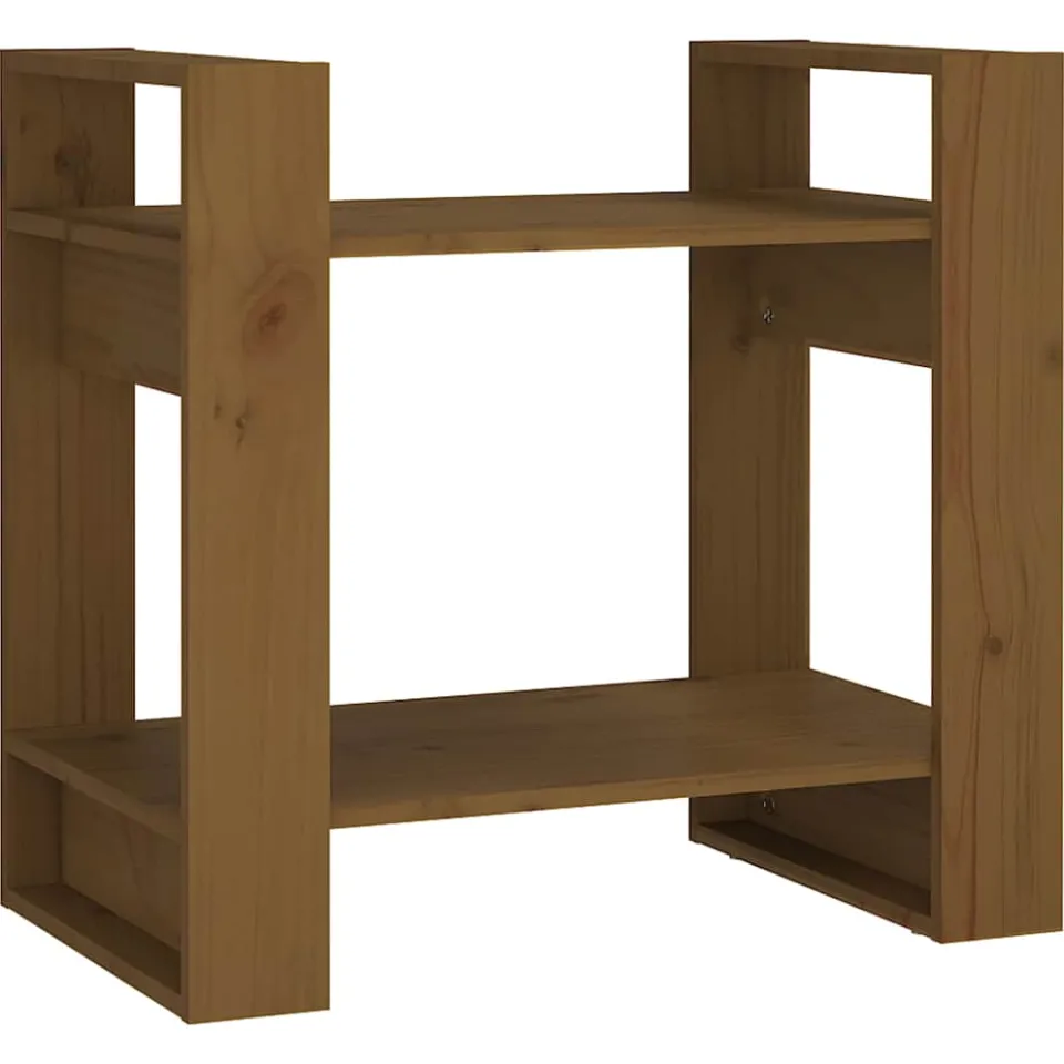vidaXL Boekenkast/kamerscherm 60x35x57 cm massief hout honingbruin