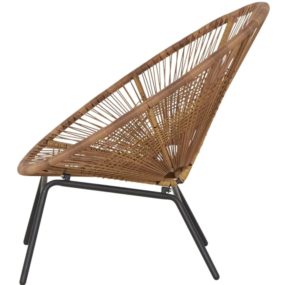 NOUS Garden loungestoel Miami naturel/zwart, foto 4