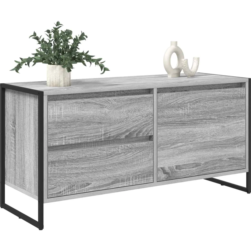 vidaXL TV-kast 100 x 36 x 49.5 cm Grijs Sonoma, foto 3