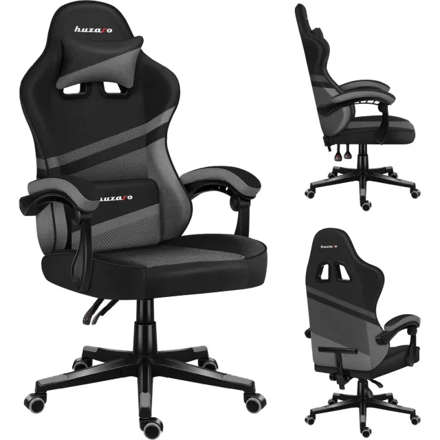 Huzaro Force 4.4 Grey Mesh – Ergonomische Gamingstoel met Ademend Mesh en Comfortabele Functies Grijs