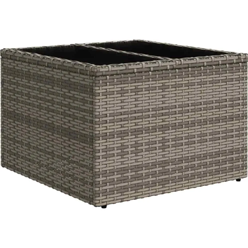 vidaXL 9-delige tuinbankset met kussens, grijs polyrotan, foto 4