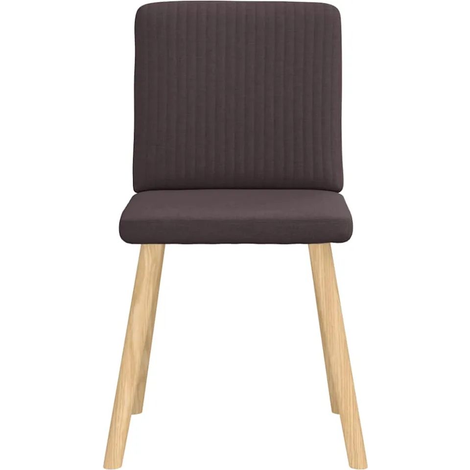 vidaXL Eetkamerstoelen 4 st stof donkerbruin bruin, foto 4