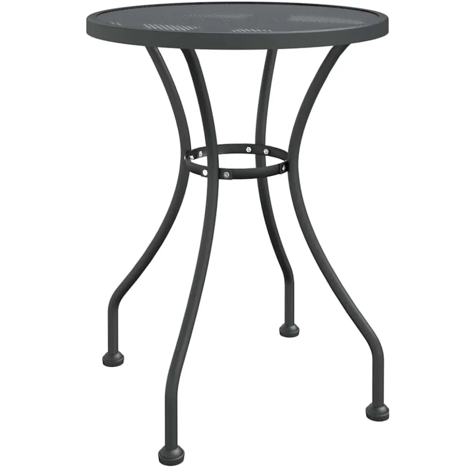 vidaXL Tuintafel Ø60x72 cm metaalgaas antracietkleurig, foto 3