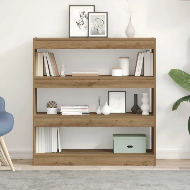 vidaXL Boekenkast 3-laags 100 x 30 x 103 cm Bewerkt hout bruin, foto 2