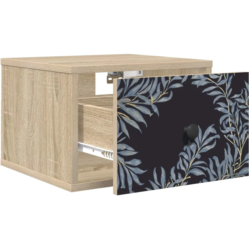 vidaXL Wandkastje DOKKUM Sonoma Eiken 36 x 33 x 25 cm Bewerkt hout, foto 3