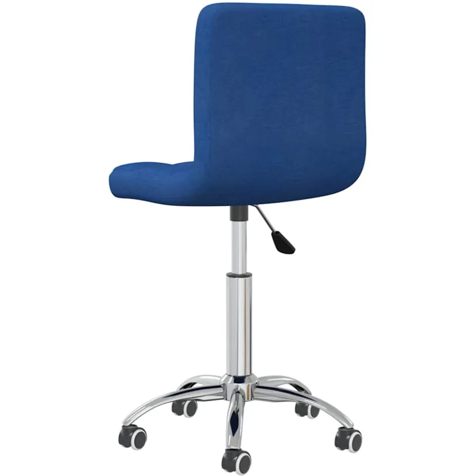 vidaXL Eetkamerstoel draaibaar stof blauw, foto 2
