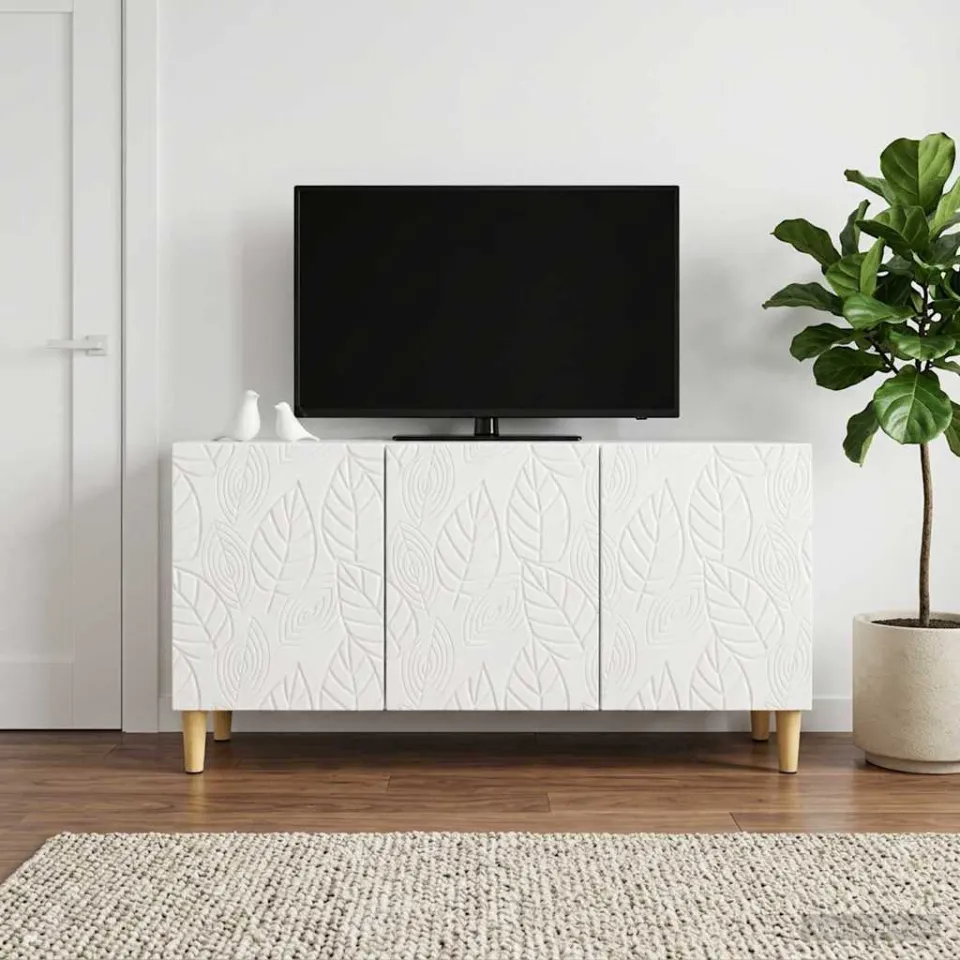 vidaXL TV-kast 99 x 34,5 x 50 cm Hoogglans Wit Bewerkt hout, foto 3