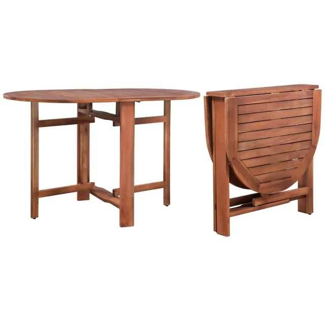 vidaXL Tuintafel 120x70x74 cm massief acaciahout Bruin