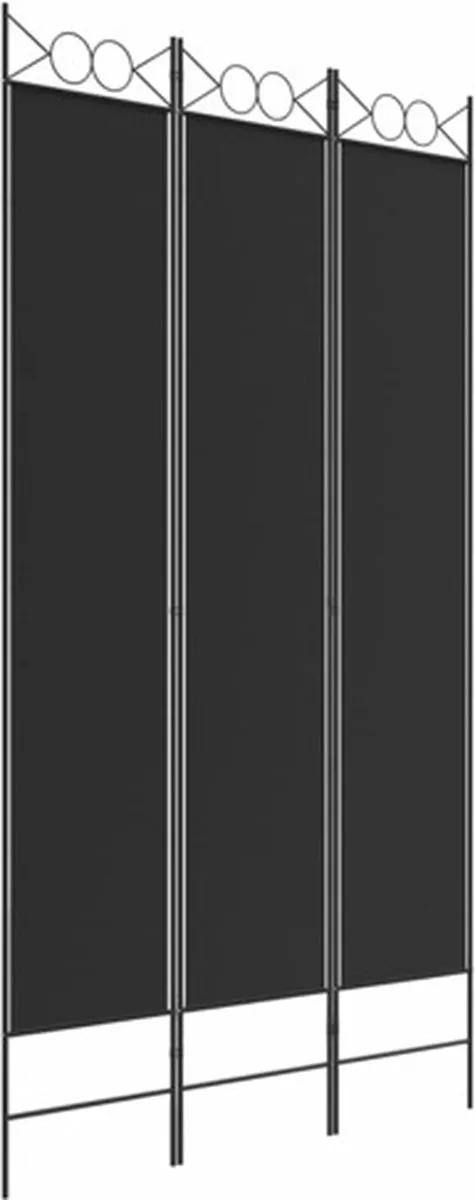 vidaXL Kamerscherm met 3 panelen 120x220 cm stof zwart, foto 3