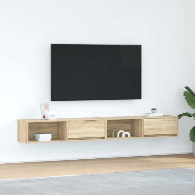 vidaXL Tv-meubelen 2 st 100x31x25,5cm bewerkt hout sonoma eikenkleurig, foto 2