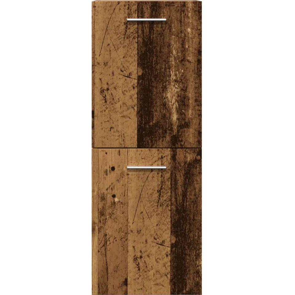 vidaXL Badkamerwandkast 30x30x80 cm bewerkt hout oud houtkleurig Bruin
