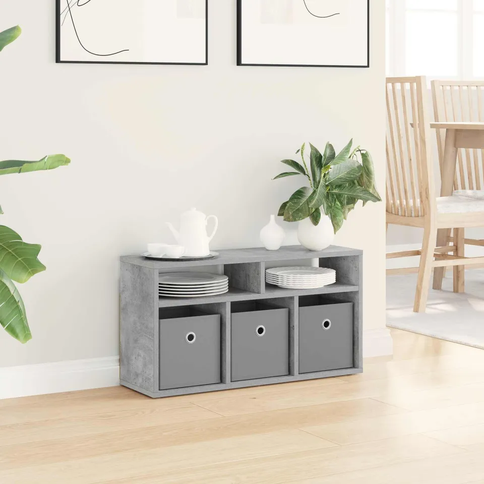 vidaXL Laagkast met lade Beton Grijs 72 x 22,5 x 38 cm, foto 4