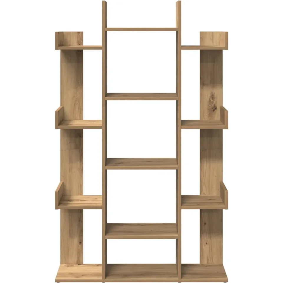 vidaXL Boekenkast 86x25,5x140 cm bewerkt hout artisanaal eikenkleur, foto 3