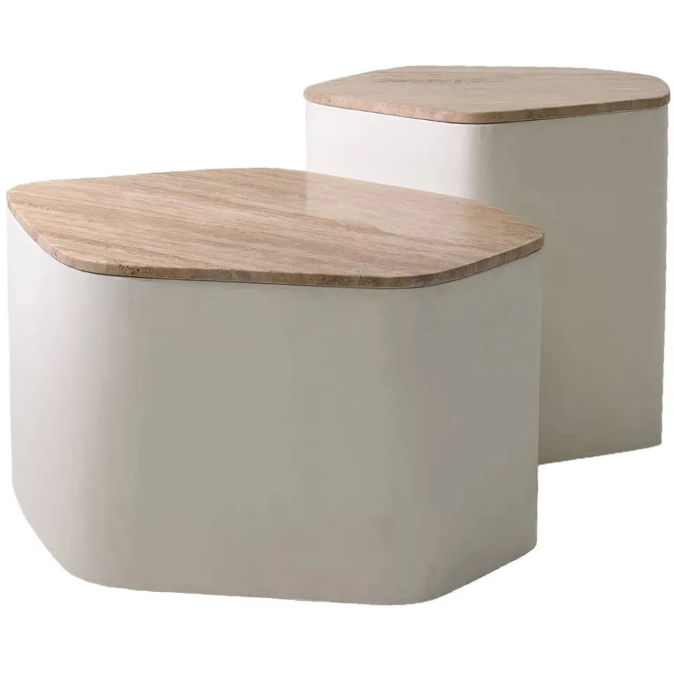 Giga Meubel Salontafel Cersei - Organisch - Travertin - 76cm, foto 4